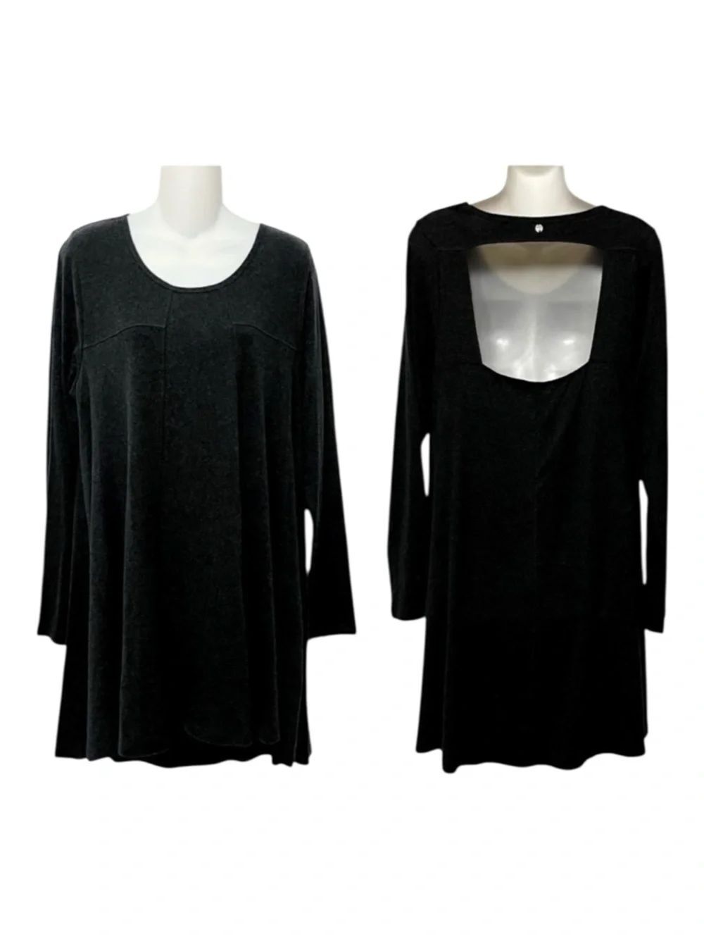 RIP CURL Cutout Back Long Sleeve Swing Dress M